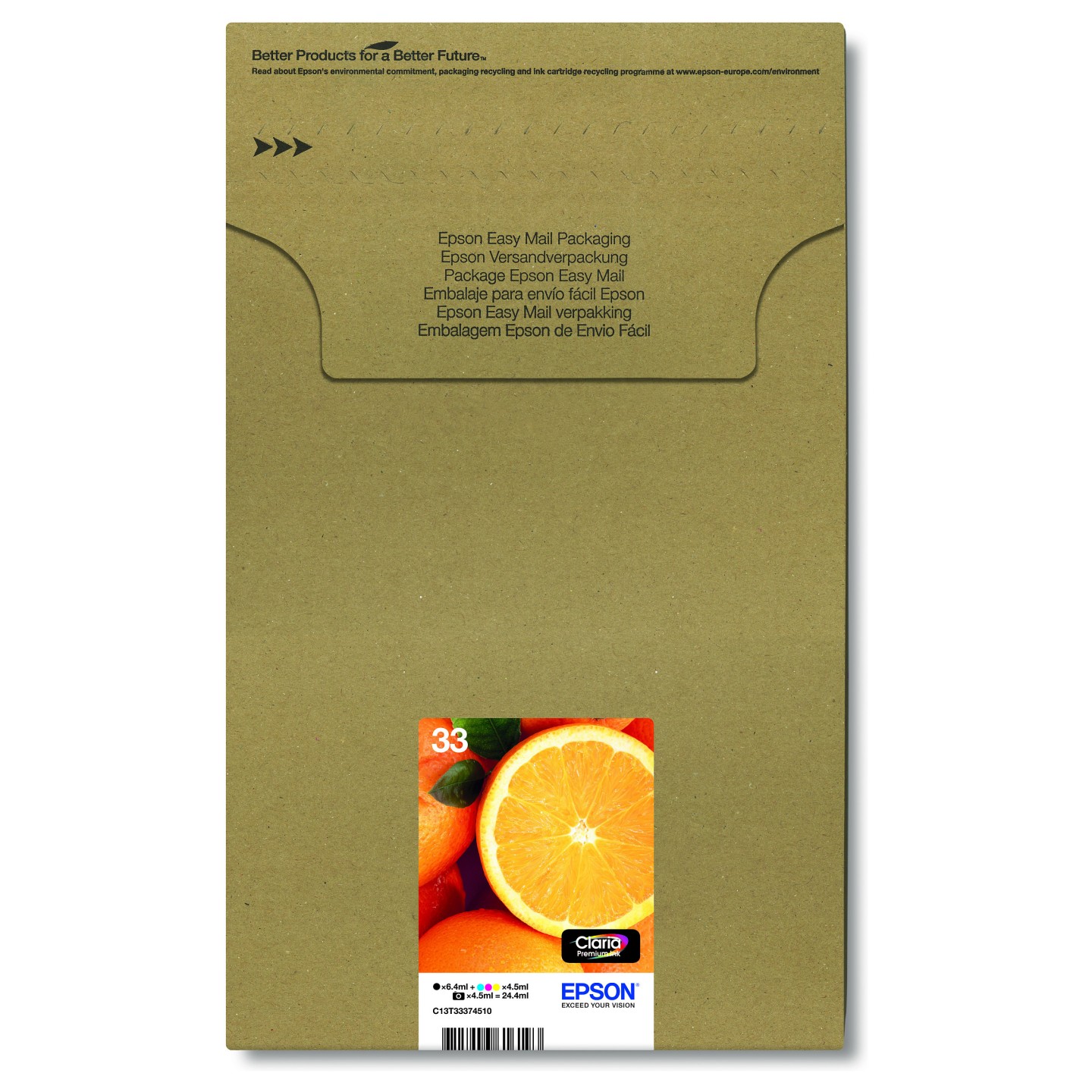Epson Original Easy Mail Packing 33 Orange Druckerpatronen - 5er Multipack (C13T33374510) — Buy in Cyprus with Fast Delivery