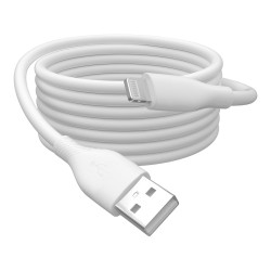 Lightning Silikon Anschlusskabel. USB-A - Lightning 0.5m. weiß — Buy in Cyprus with Fast Delivery