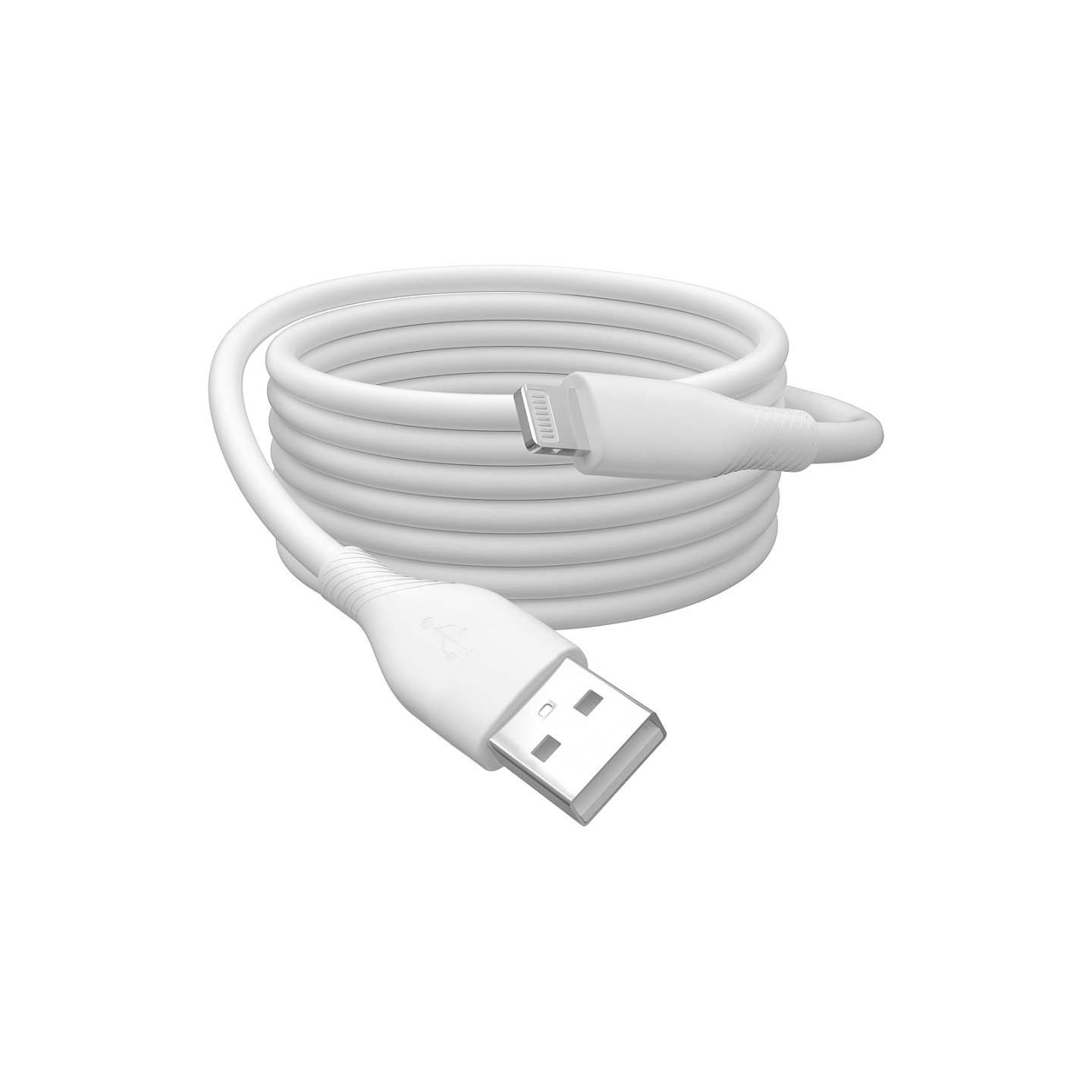 Lightning Silikon Anschlusskabel. USB-A - Lightning 0.5m. weiß — Buy in Cyprus with Fast Delivery