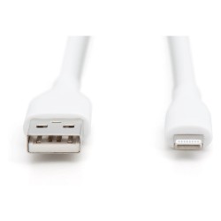 Lightning Silikon Anschlusskabel. USB-A - Lightning 0.5m. weiß — Buy in Cyprus with Fast Delivery