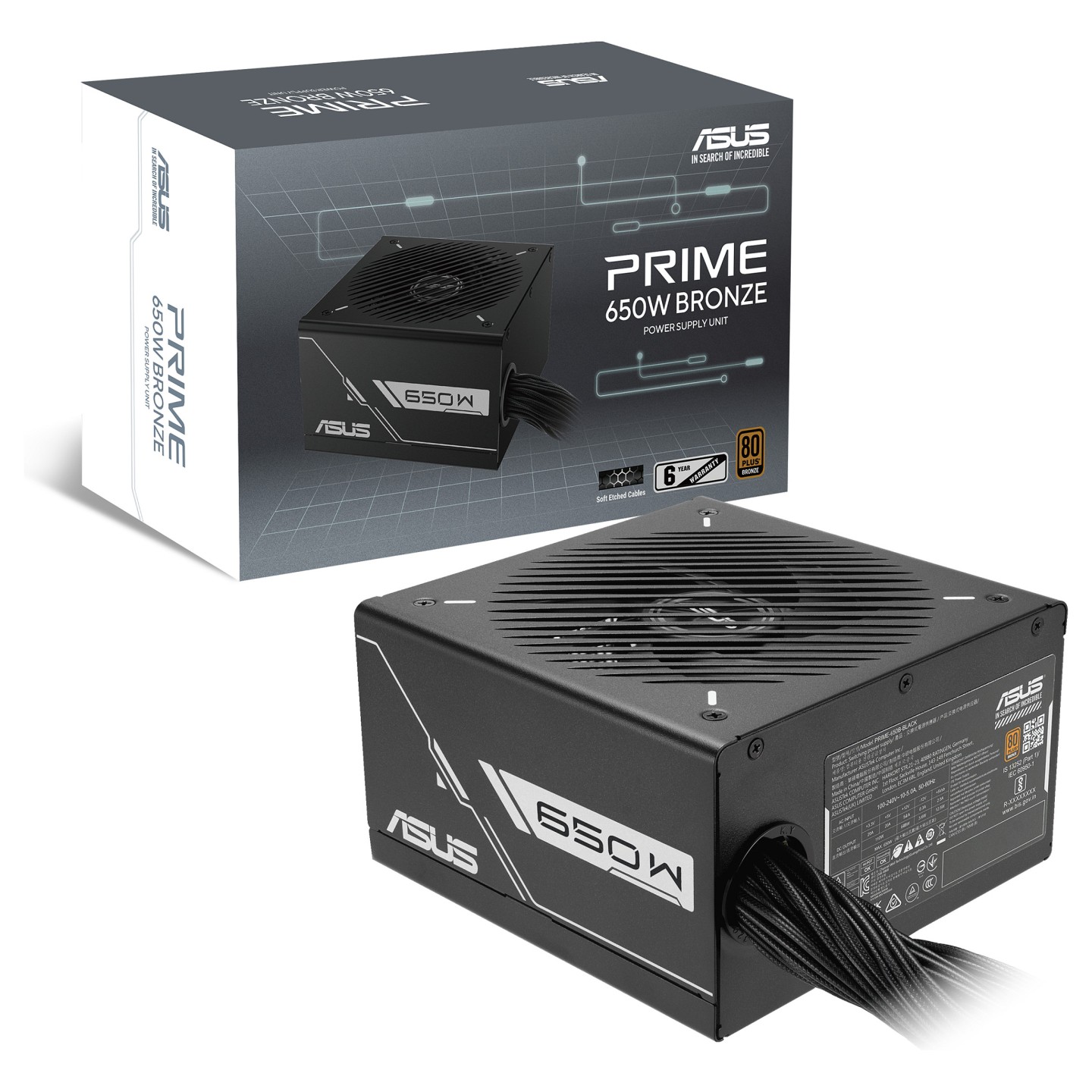 650W ASUS Netzteil PRIME-650B-BLACK 80+ Bronze — Buy in Cyprus with Fast Delivery