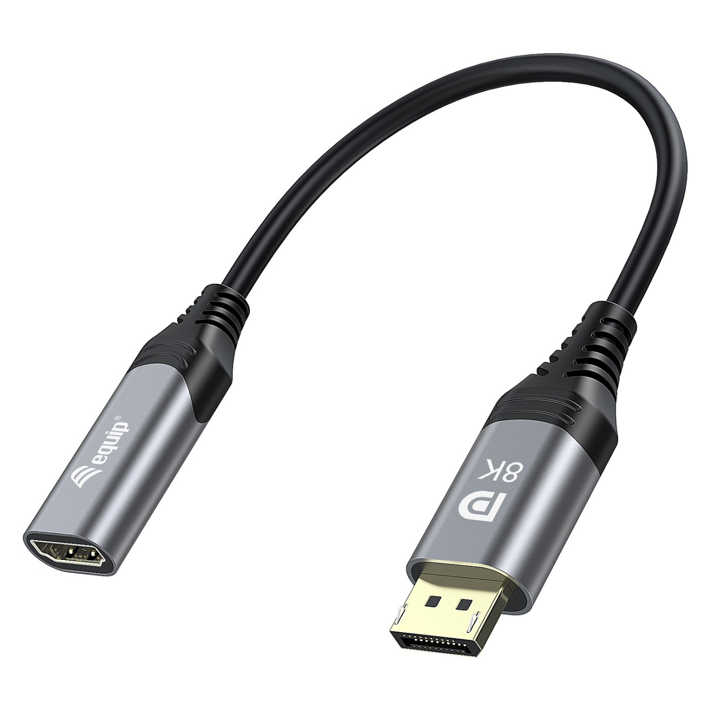 Equip Displayport- to HDMI Adapter 1.4 St Bu 8K 60Hz grau — Buy in Cyprus with Fast Delivery