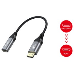Equip Displayport- to HDMI Adapter 1.4 St Bu 8K 60Hz grau — Buy in Cyprus with Fast Delivery