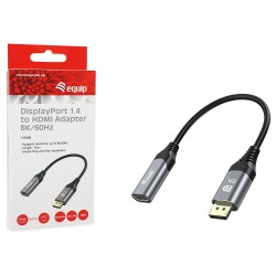 Equip Displayport- to HDMI Adapter 1.4 St Bu 8K 60Hz grau — Buy in Cyprus with Fast Delivery