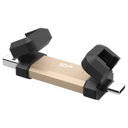 STICK Silicon Power 500GB USB Stick DS72 Typ A+C 1050 850MB`s Gold — Buy in Cyprus with Fast Delivery