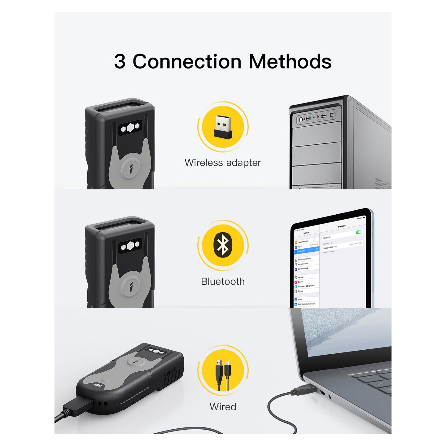 inateck Barcodescanner 43 gray [BCST-43_gray] — Buy in Cyprus with Fast Delivery