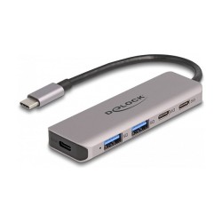 DELOCK USB 5 Gbps 2 Port USB Type-C und 2 Port Typ-A Hub mit USB Type-C Anschluss — Buy in Cyprus with Fast Delivery