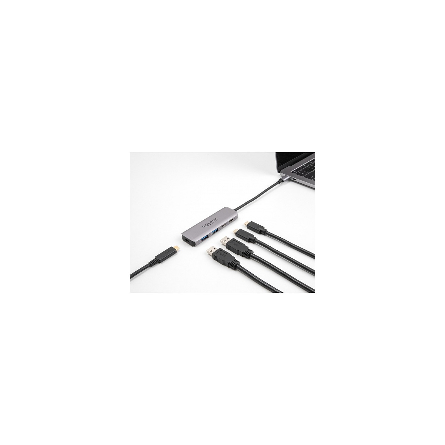 DELOCK USB 5 Gbps 2 Port USB Type-C und 2 Port Typ-A Hub mit USB Type-C Anschluss — Buy in Cyprus with Fast Delivery