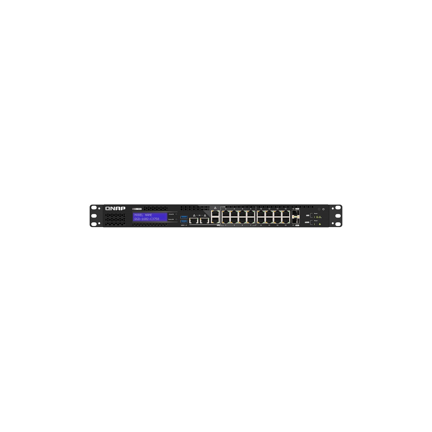 QNAP Smart Edge QGD-1602 - Switch - Smart - 2 x 10 Gigabit SFP+ + 8 x 2.5GBase-T + 8 x 10 100 1000 - an Rack montierbar