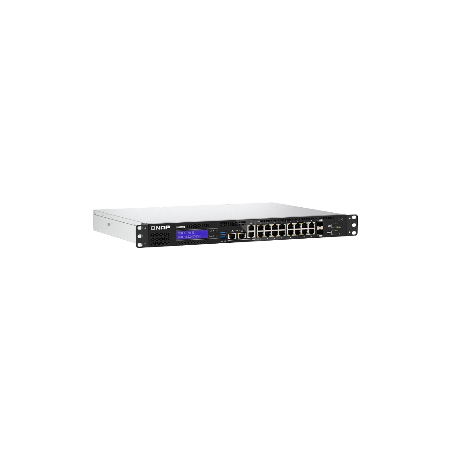 QNAP Smart Edge QGD-1602 - Switch - Smart - 2 x 10 Gigabit SFP+ + 8 x 2.5GBase-T + 8 x 10 100 1000 - an Rack montierbar