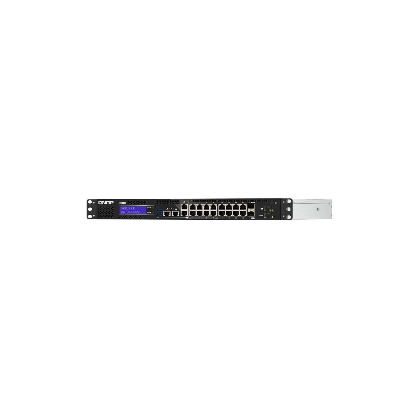 QNAP Smart Edge QGD-1602 - Switch - Smart - 2 x 10 Gigabit SFP+ + 8 x 2.5GBase-T + 8 x 10 100 1000 - an Rack montierbar
