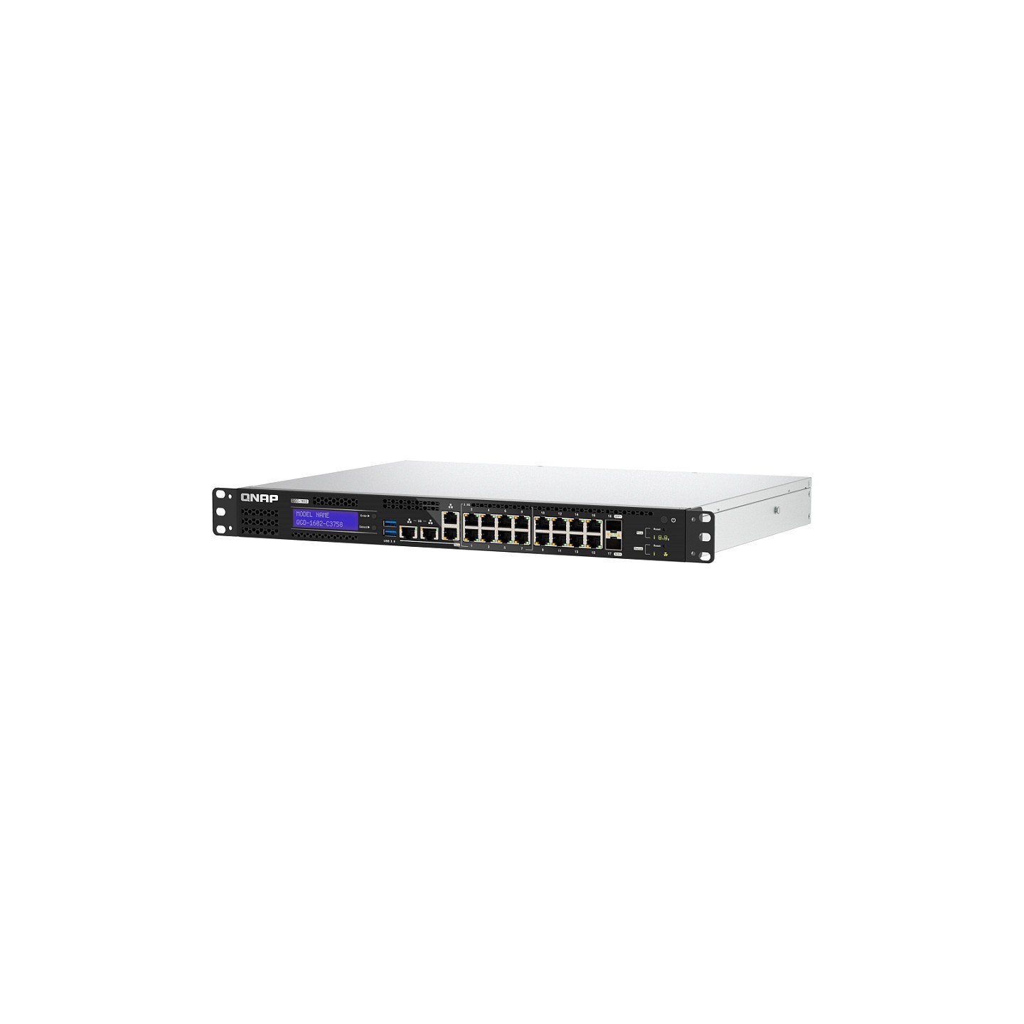 QNAP Smart Edge QGD-1602 - Switch - Smart - 2 x 10 Gigabit SFP+ + 8 x 2.5GBase-T + 8 x 10 100 1000 - an Rack montierbar