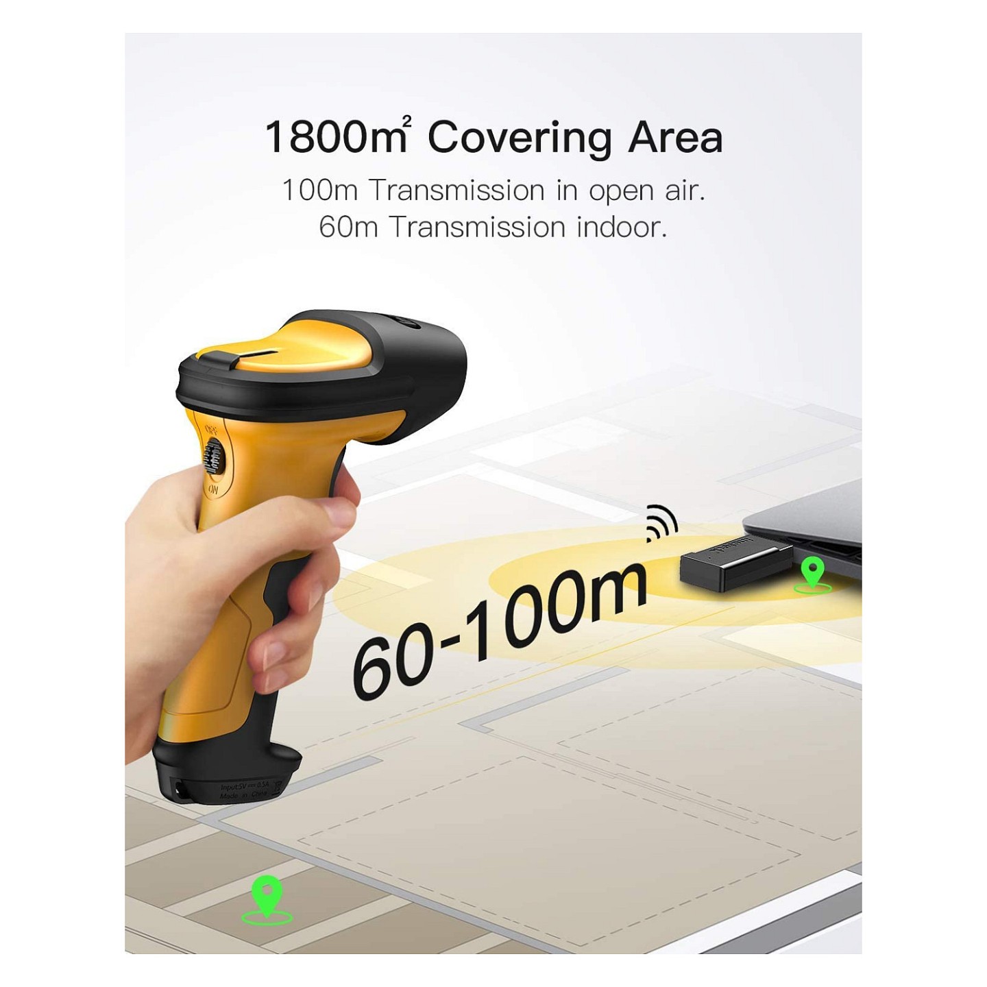 inateck Barcodescanner P6 yellow [BCST-P6_yellow] — Buy in Cyprus with Fast Delivery
