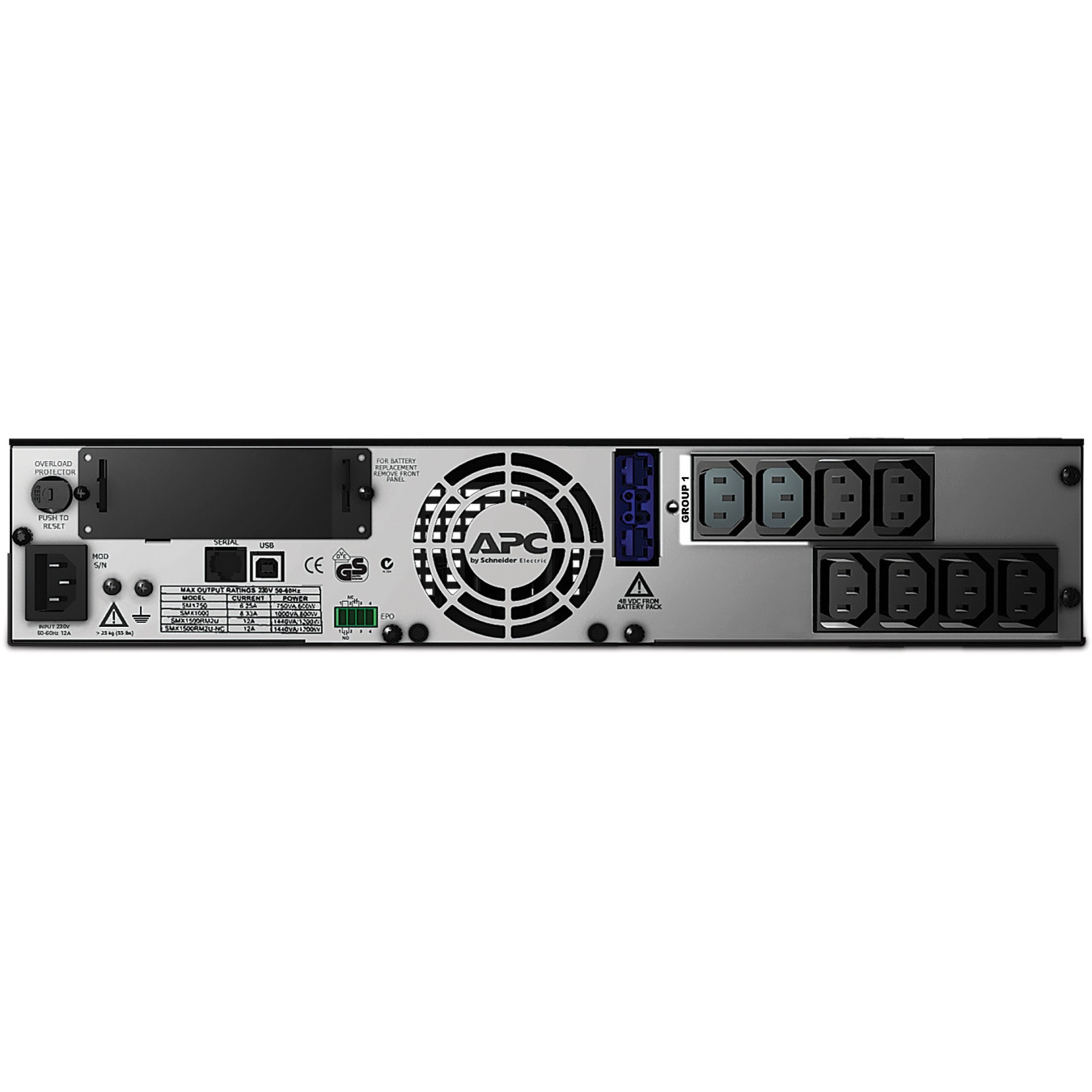 APC Smart-UPS X SMX750I - 750VA/600W - Rack/Tower Convertible, 8× IEC C13, USB, Expandable Runtime