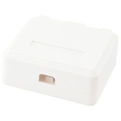 Equip Aufputzdose 2x Keystone Jack mit Abdeckung weiß — Buy in Cyprus with Fast Delivery