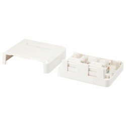 Equip Aufputzdose 2x Keystone Jack mit Abdeckung weiß — Buy in Cyprus with Fast Delivery