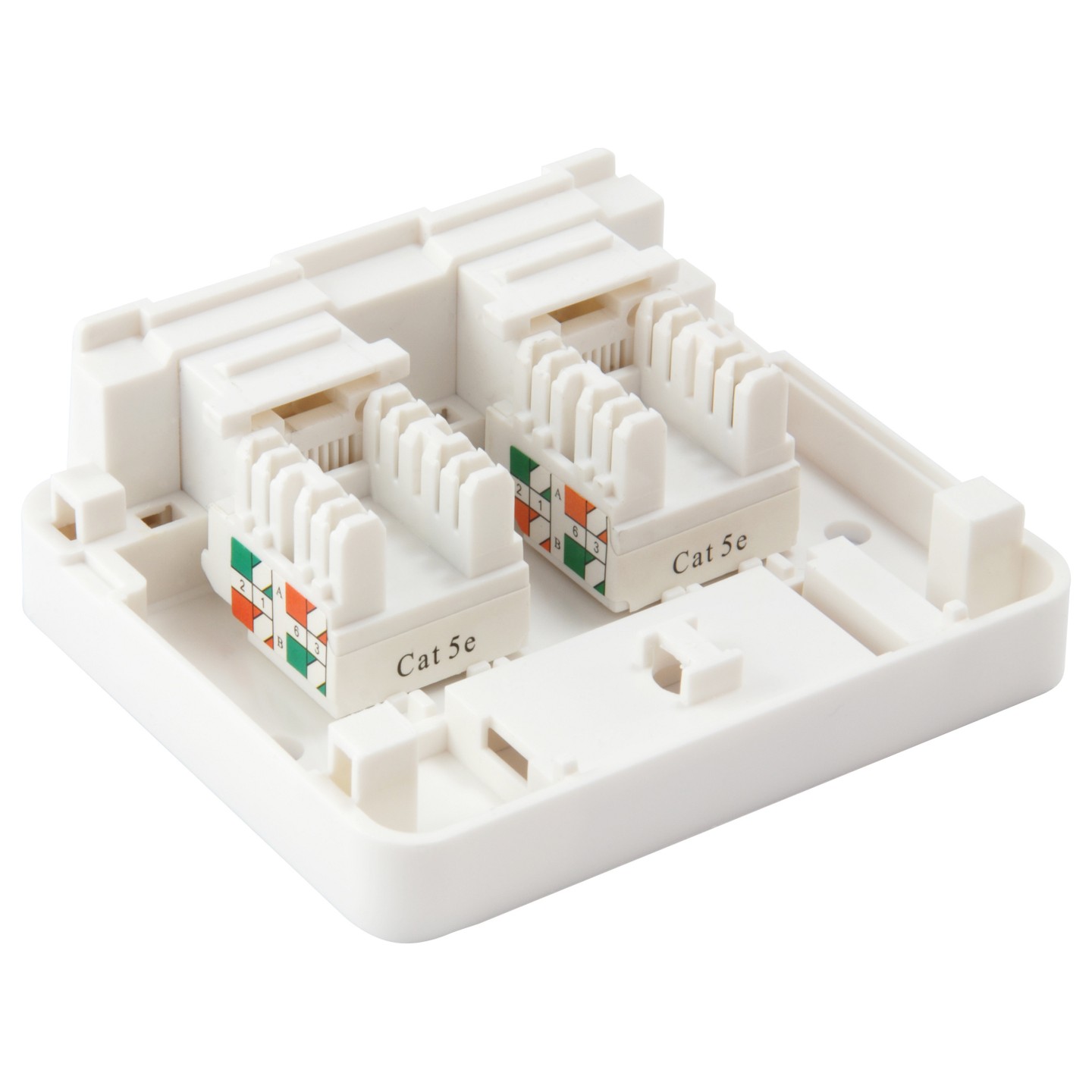 Equip Aufputzdose 2x Keystone Jack mit Abdeckung weiß — Buy in Cyprus with Fast Delivery