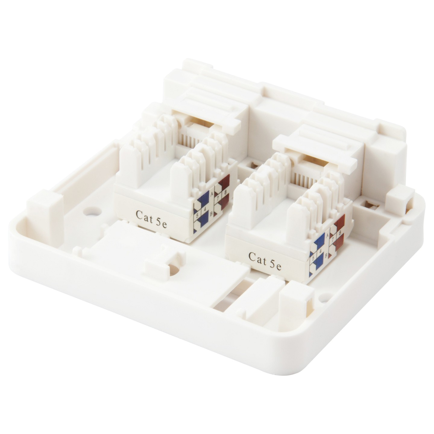 Equip Aufputzdose 2x Keystone Jack mit Abdeckung weiß — Buy in Cyprus with Fast Delivery