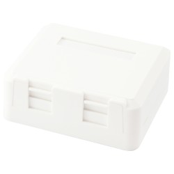 Equip Aufputzdose 2x Keystone Jack mit Abdeckung weiß — Buy in Cyprus with Fast Delivery