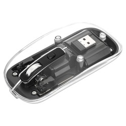 MANHATTAN Funkmaus USB-A 4Tasten RGB LED schwarz transparent — Buy in Cyprus with Fast Delivery
