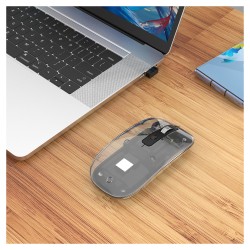 MANHATTAN Funkmaus USB-A 4Tasten RGB LED schwarz transparent — Buy in Cyprus with Fast Delivery