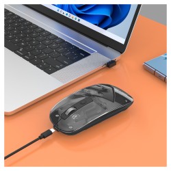 MANHATTAN Funkmaus USB-A 4Tasten RGB LED schwarz transparent — Buy in Cyprus with Fast Delivery