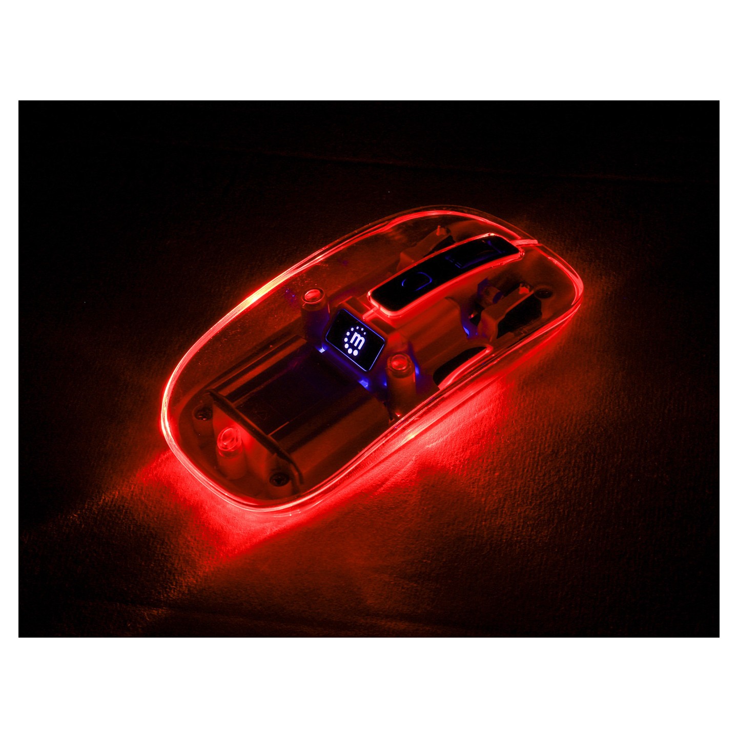 MANHATTAN Funkmaus USB-A 4Tasten RGB LED schwarz transparent — Buy in Cyprus with Fast Delivery