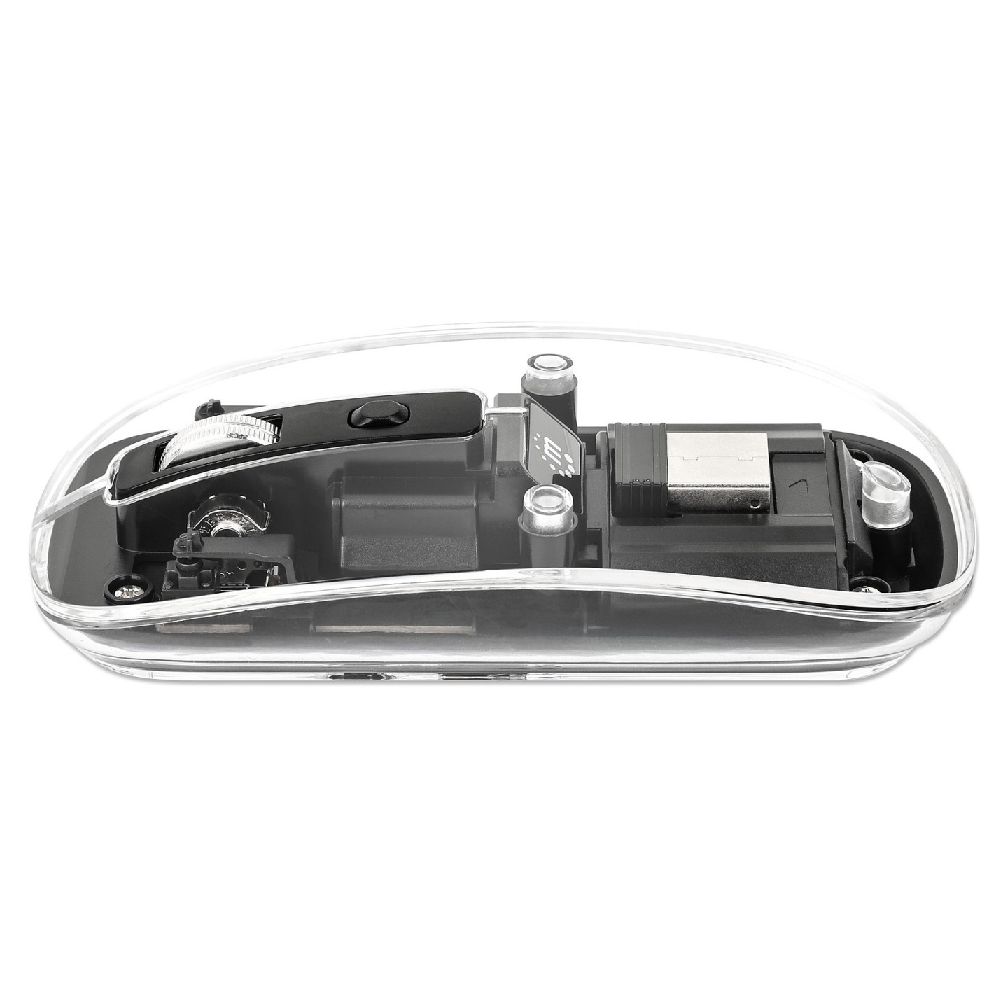 MANHATTAN Funkmaus USB-A 4Tasten RGB LED schwarz transparent — Buy in Cyprus with Fast Delivery