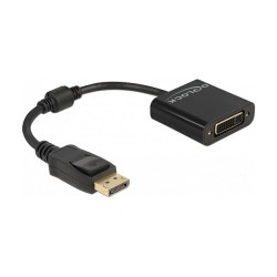 DELOCK Adapter DisplayPort 1.2 Stecker zu DVI Buchse 4K Passiv schwarz — Buy in Cyprus with Fast Delivery