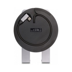 Tablet und Notebook Dockingstation 4K mit integrierter Halterung - HDMI USB Hub SD Micro SD PD 3.0 - 360° drehbar