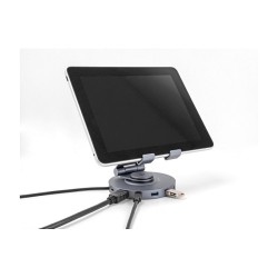 Tablet und Notebook Dockingstation 4K mit integrierter Halterung - HDMI USB Hub SD Micro SD PD 3.0 - 360° drehbar