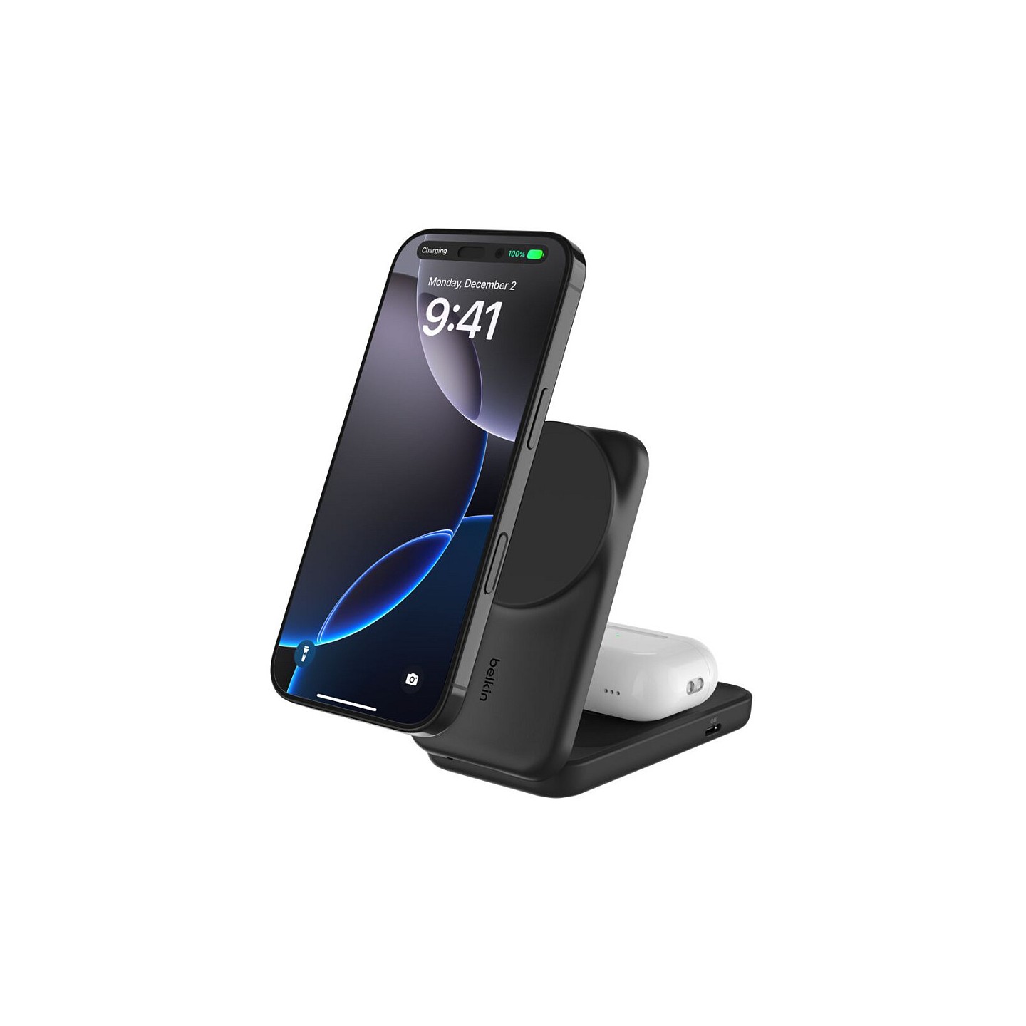 Belkin UltraCharge 25W Qi2 magn. 2-in-1 Lad.klappb.sw. WIZ038kqBK — Buy in Cyprus with Fast Delivery