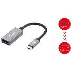 Equip Adapter USB-C - to DisplayPort 1.4 8K60Hz 0.15m gr — Buy in Cyprus with Fast Delivery