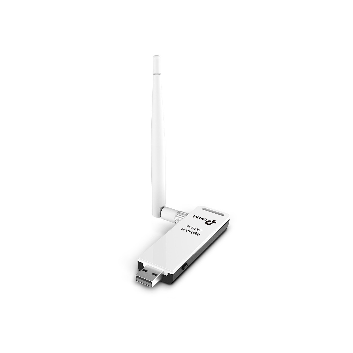 TP-Link TL-WN722N - 150Mbps High-Gain USB Wi-Fi Adapter - 2.4GHz, External 4 dBi Antenna, Black/White