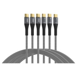 EFB USB-C Kabelset 100W PD 3.0 5A E-Marker Chip 0.5+1+2m gra — Buy in Cyprus with Fast Delivery