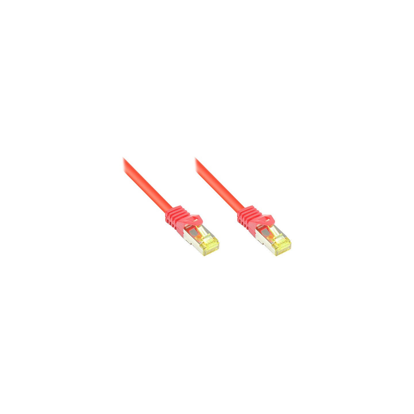 GoodConnections RJ45 Patchkabel mit Cat. 7 Rohkabel und Rastnasenschutz (). S FTP. PiMF. halogenfrei. 500MHz. OFC. ro...