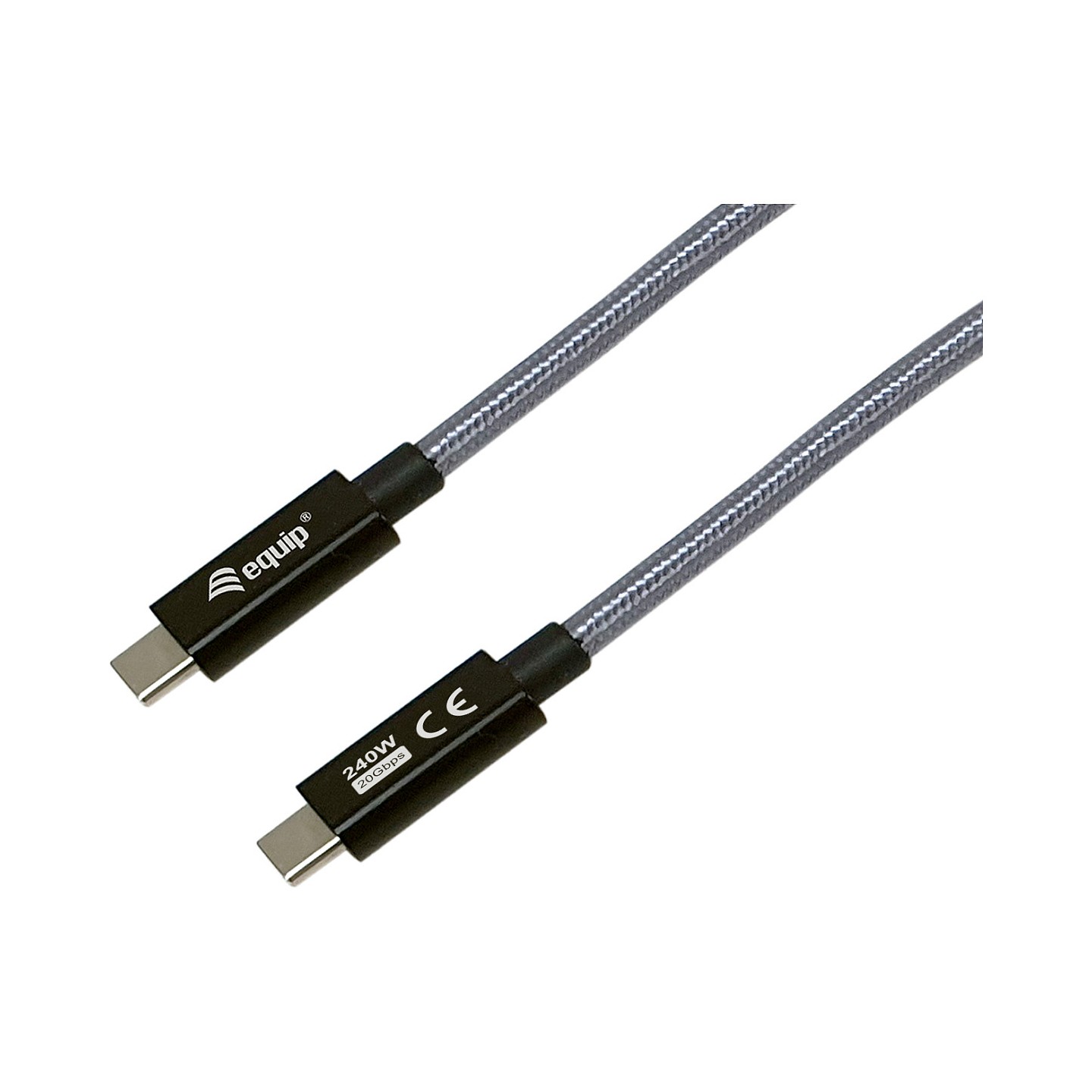 Equip Kabel USB-C3.2- to C Gen2x2 PD240W St St 1.00m schwarz — Buy in Cyprus with Fast Delivery