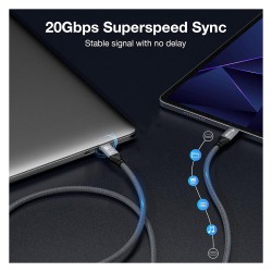Equip Kabel USB-C3.2- to C Gen2x2 PD240W St St 1.00m schwarz — Buy in Cyprus with Fast Delivery