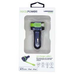 RealPower KFZ-Ladegerät Charger L 2400mA 1xUSB 1xLightning — Buy in Cyprus with Fast Delivery