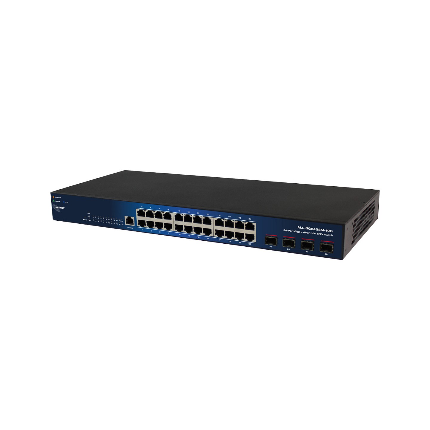 ALLNET Switch smart managed Layer2 24 Port • 24x GbE • 4x SFP+ • 19 • Lüfterlos • ALL-SG8428M-10G