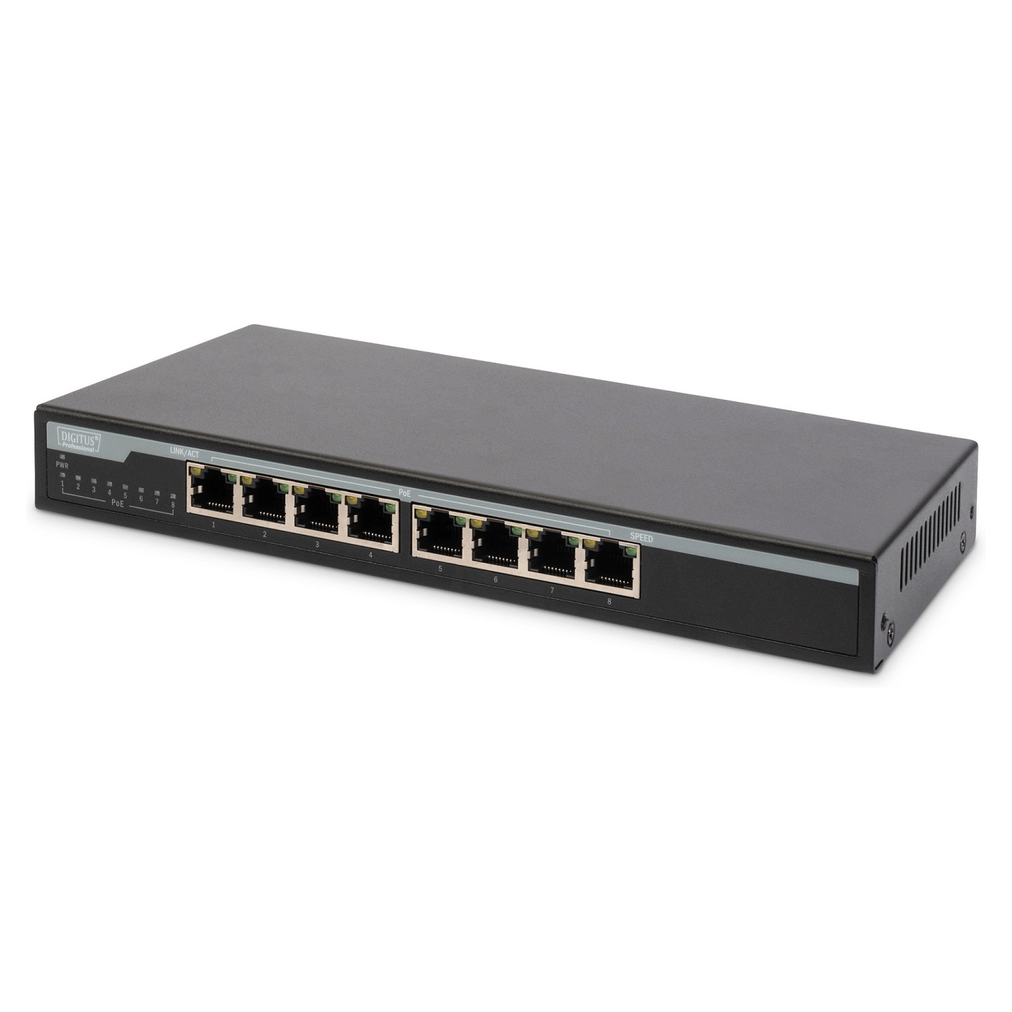 DIGITUS 8-Port 10 100 1000 Mbps PoE Gigabit Desktop Switch — Buy in Cyprus with Fast Delivery