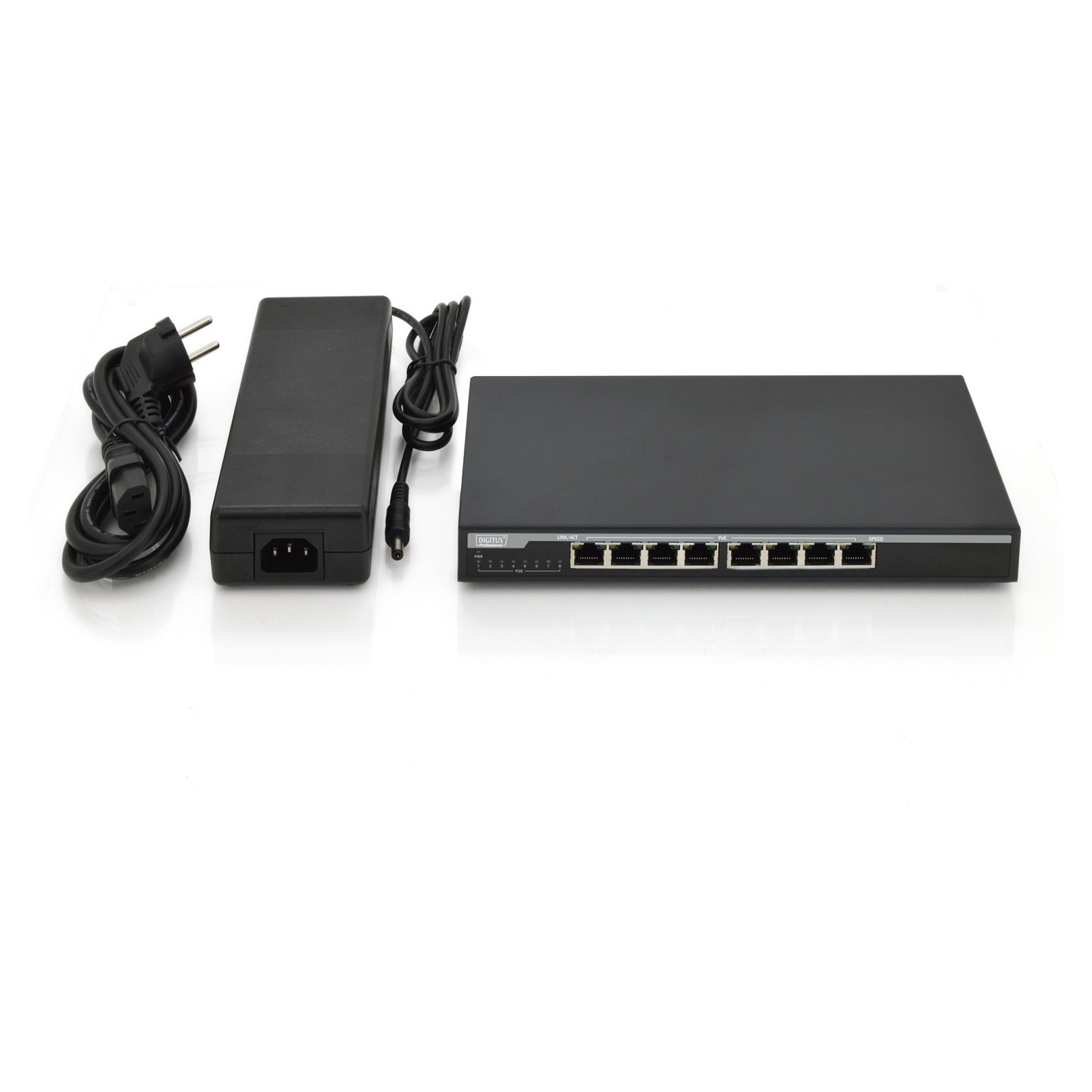 DIGITUS 8-Port 10 100 1000 Mbps PoE Gigabit Desktop Switch — Buy in Cyprus with Fast Delivery
