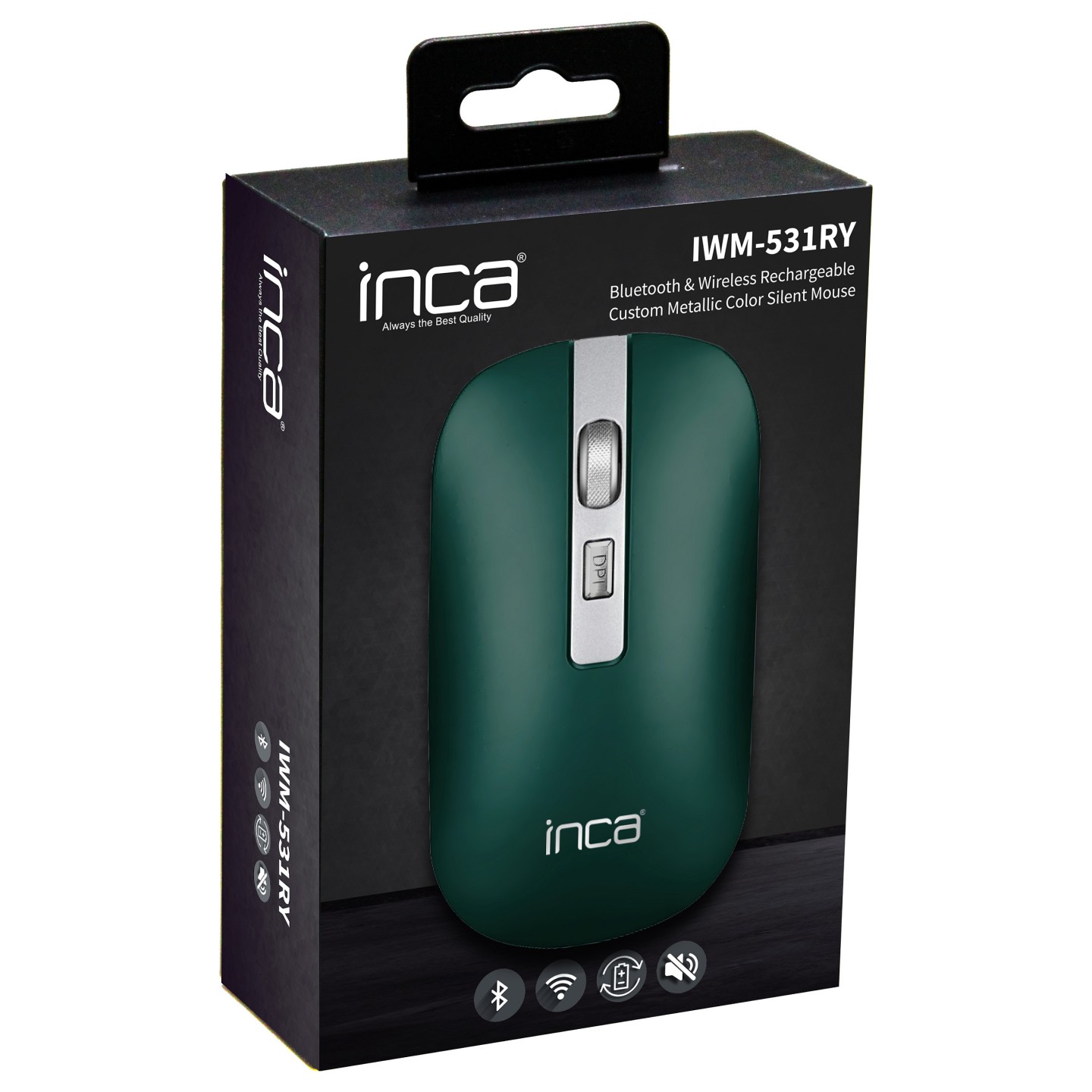 INCA Maus IWM-531RY 1600 DPI.Wireless & BT. Akku. Grün retail — Buy in Cyprus with Fast Delivery