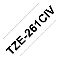 Schriftbandkassette Brother TZe-261CIV 36mmx8m weiß schwarz — Buy in Cyprus with Fast Delivery