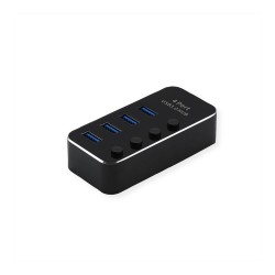 ROLINE USB 3.2 Gen 1 Notebook Hub. 4 Ports. einzeln schaltbar. schwarz — Buy in Cyprus with Fast Delivery