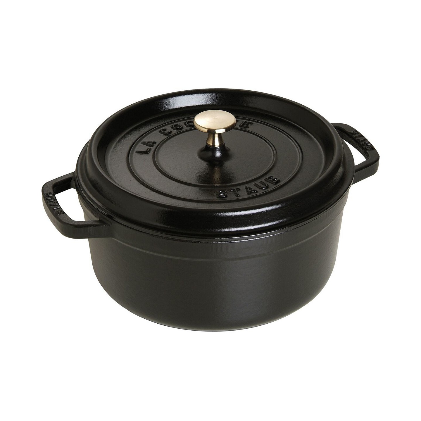 Staub La Cocotte 24cm rund. schwarz. Gusseisen — Buy in Cyprus with Fast Delivery