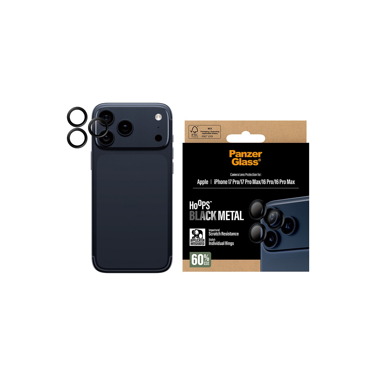 PanzerGlass Hoops black iPhone 17 Pro Pro Max 16 Pro Pro Max — Buy in Cyprus with Fast Delivery