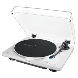 Audio Technica AT-LP70XBTWS (wei silber. Integrierter Phono-Vorverstrker. Bluetooth. Vollautomat. Riemenantrieb)