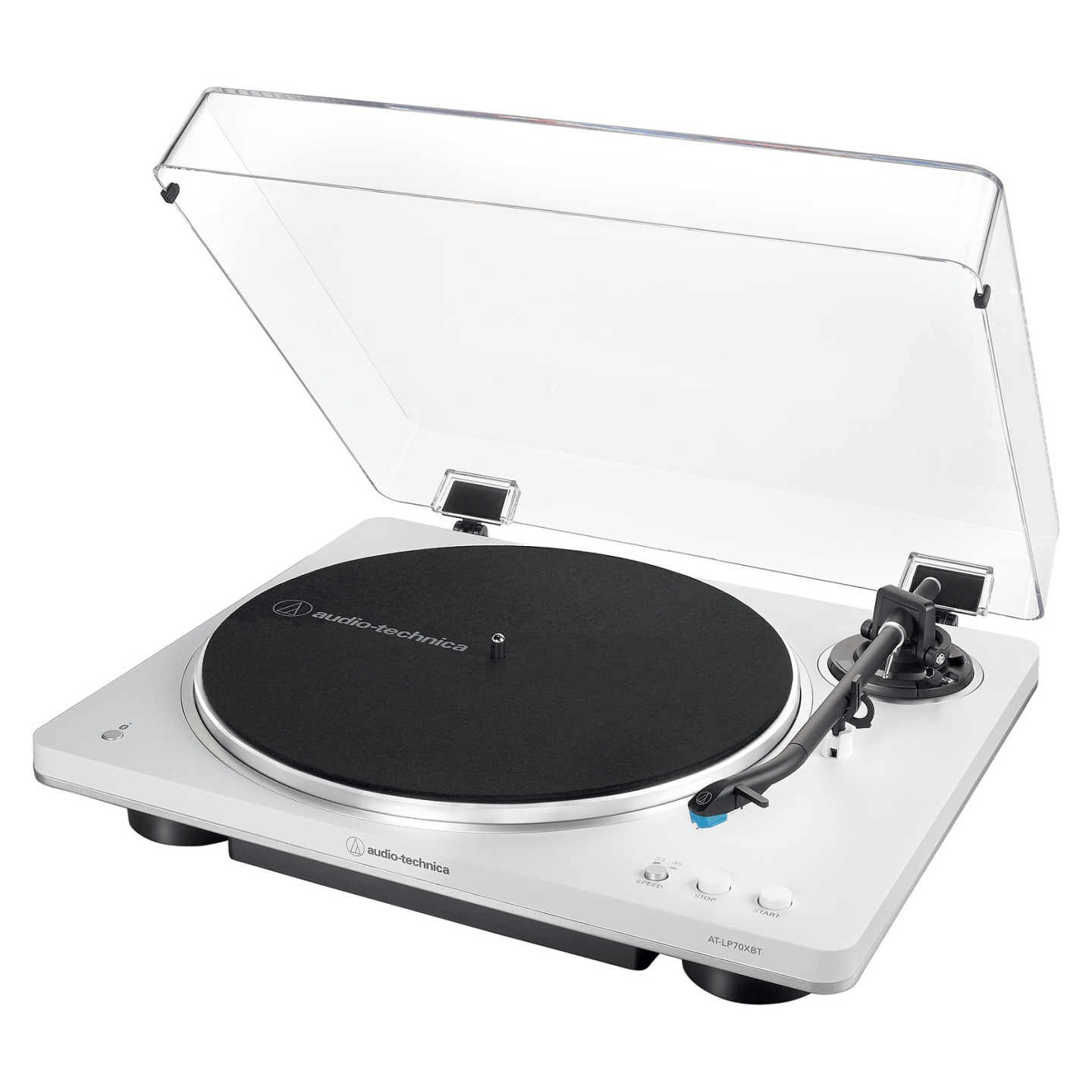 Audio Technica AT-LP70XBTWS (wei silber. Integrierter Phono-Vorverstrker. Bluetooth. Vollautomat. Riemenantrieb)