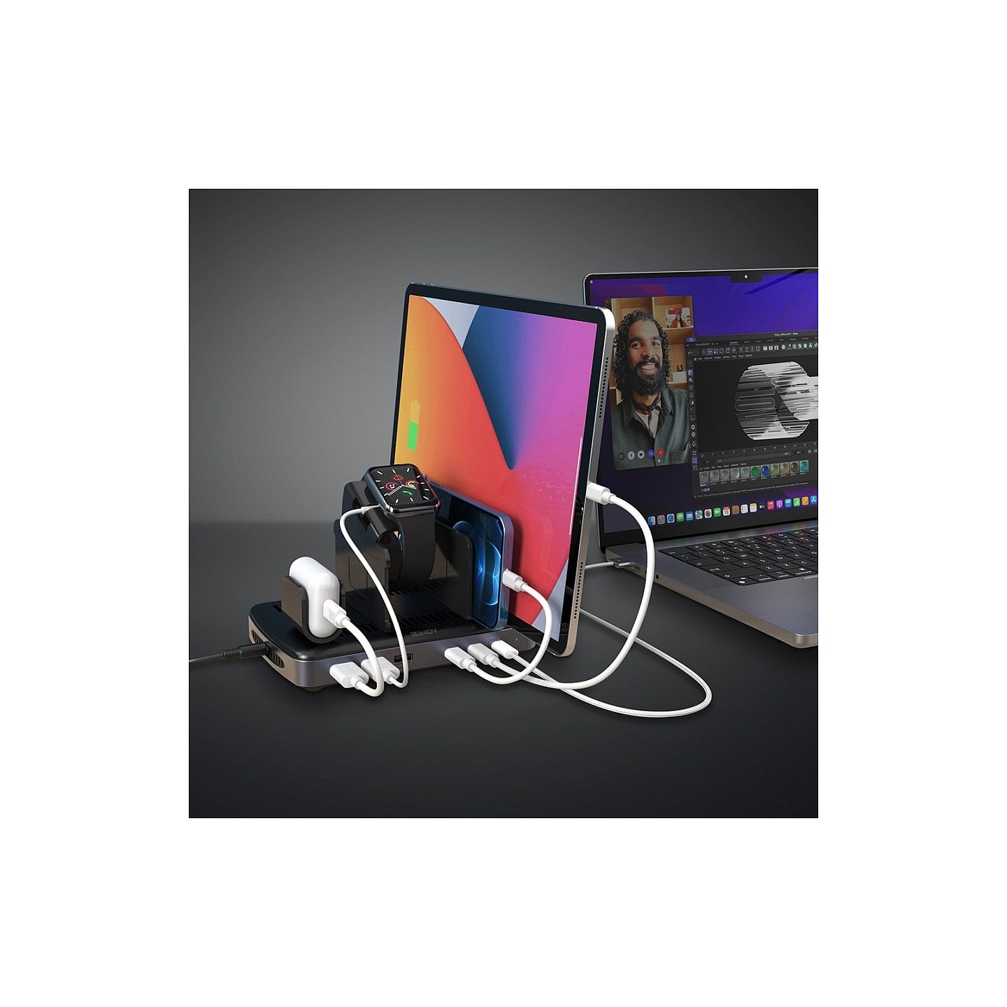 LINDY 6-Port USB-Ladestation 160W. 3x USB-C PD & 3x USB-A — Buy in Cyprus with Fast Delivery